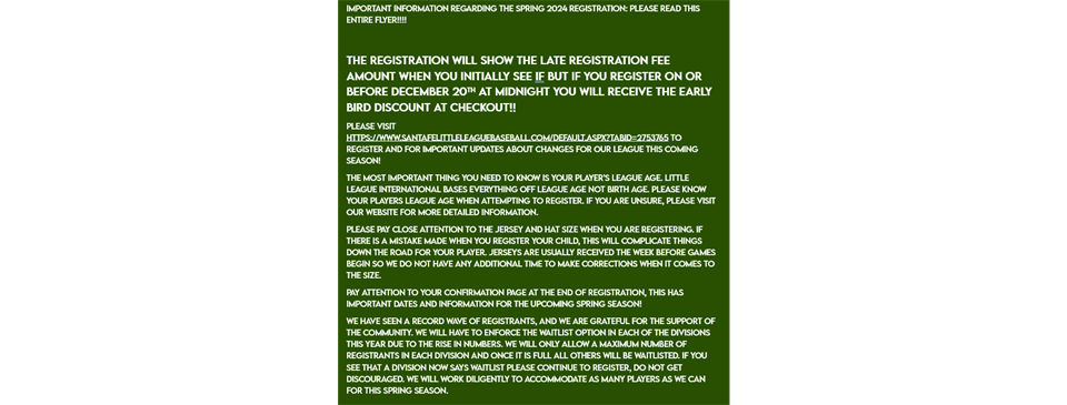 Important Information
